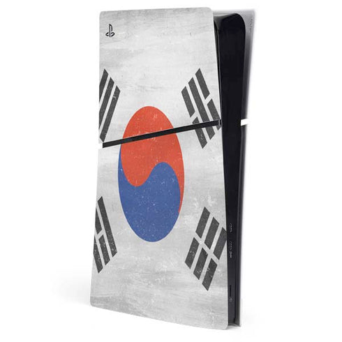 South Korean Flag Distressed PS5 Slim Digital Edition Console Skin